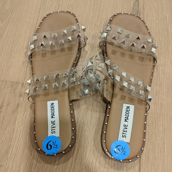 Steve Madden clear studded sandals - Picture 4 of 5